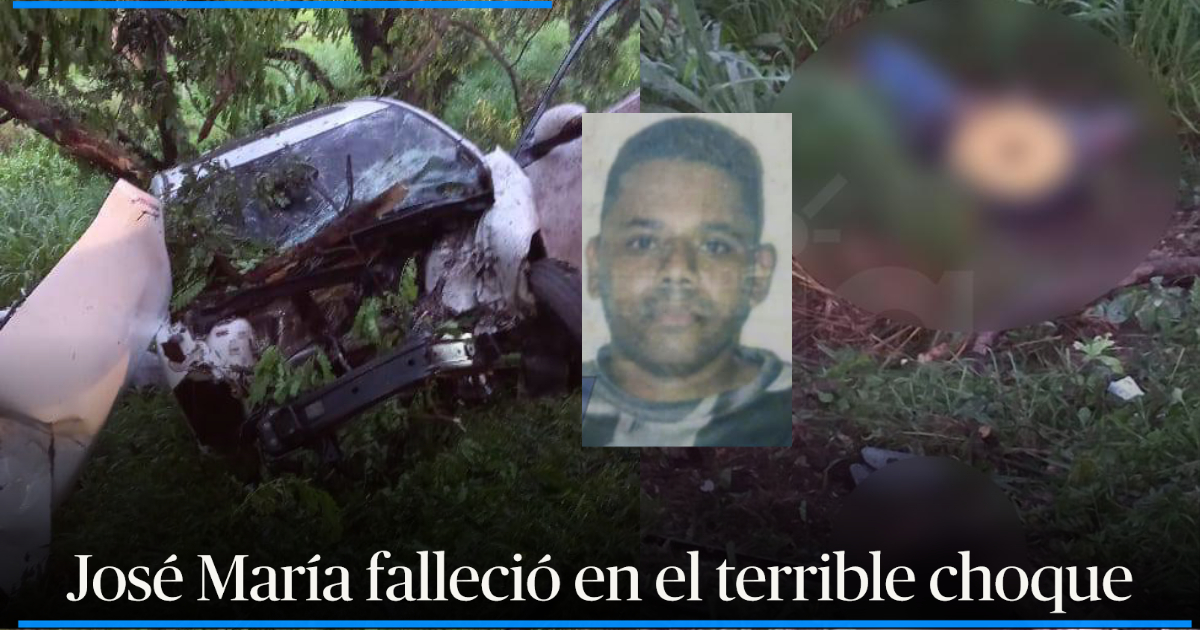 Trágico accidente Policía murió decapitado tras chocar su carro